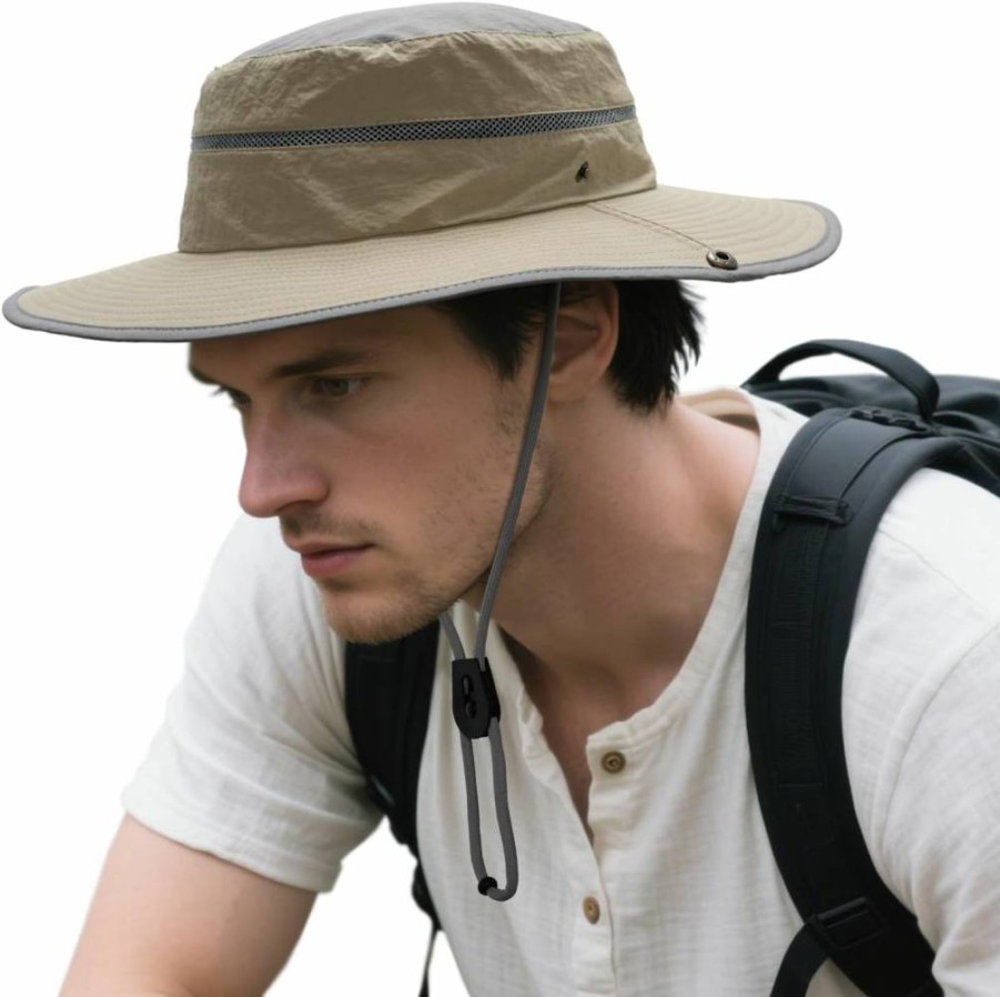 BESSTEVEN Sun Hat for Men & Women - Wide Brim UV Protection Bucket Hat, Waterproof Boonie Hat for Fishing, Beach, Hiking & Safari Summer Outdoor Activities