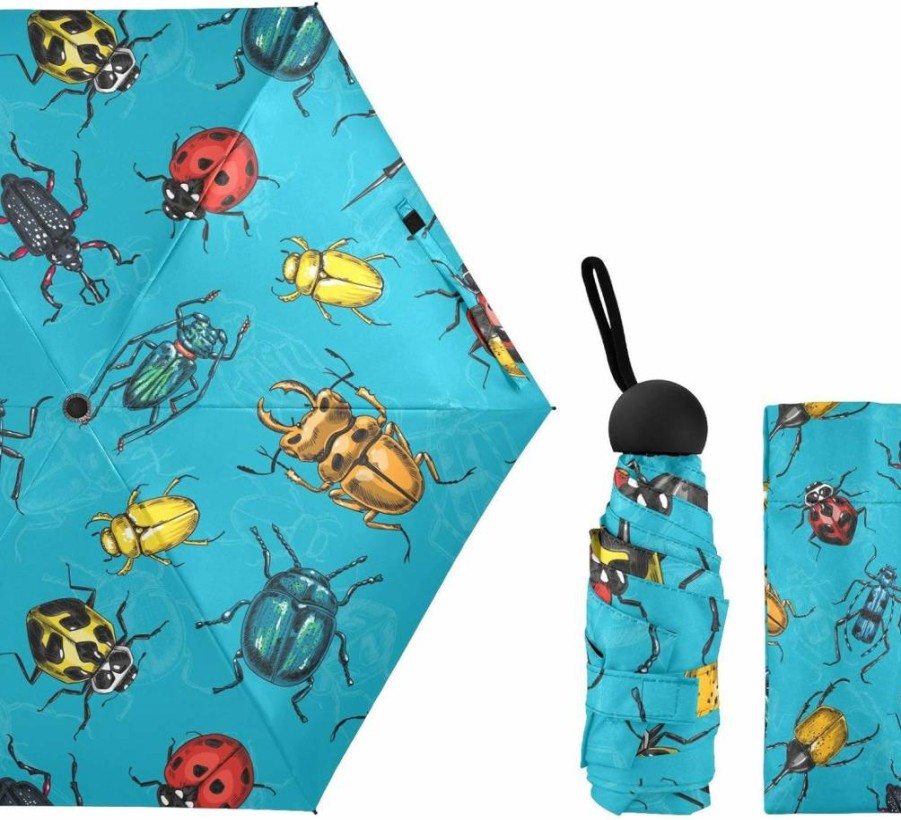JHKKU Mini Travel Umbrella - Compact, Windproof & UV Protection for Sun and Rain