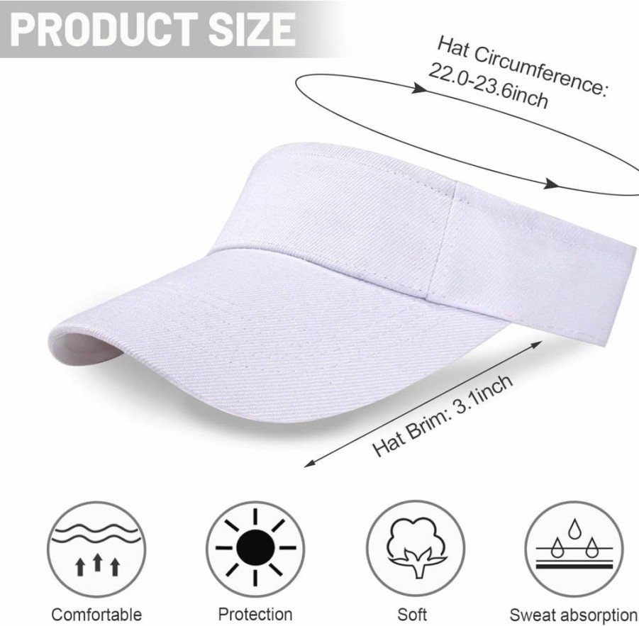 Ultrafun Adjustable Unisex UV Protection Sun Visor Hat for Golf, Tennis, Beach & Outdoor Sports