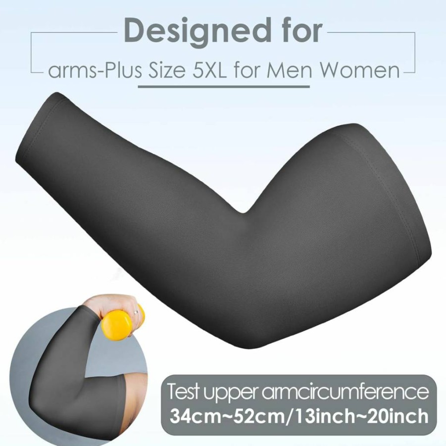 Chuarry 4 Pairs Cooling UV Protection Arm Sleeves for Women & Men – Plus Size Ice Silk Sun sleeves for Flabby Arms