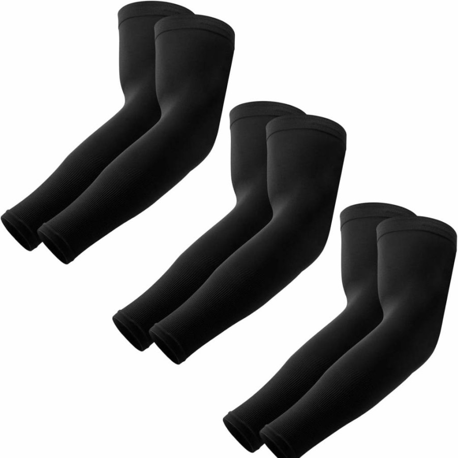 Leuceiy Compression Arm Sleeves for Men & Women - UV Sun Protection, Cooling Sports Sleeves for Golf, Volleyball, Football