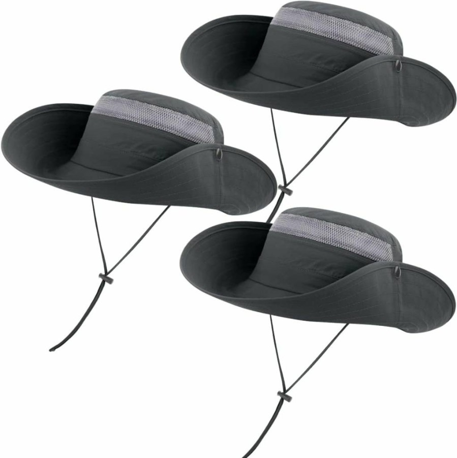 29 IYEBRAO Men's Boonie Hat 3 Pack - UPF Sun Protection Outdoor Hats for Fishing, Hiking, Safari & Gardening