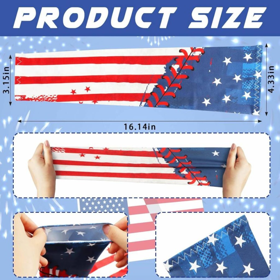 Blinket USA Flag Cooling Arm Sleeves – Patriotic Sun Protection for American Independence