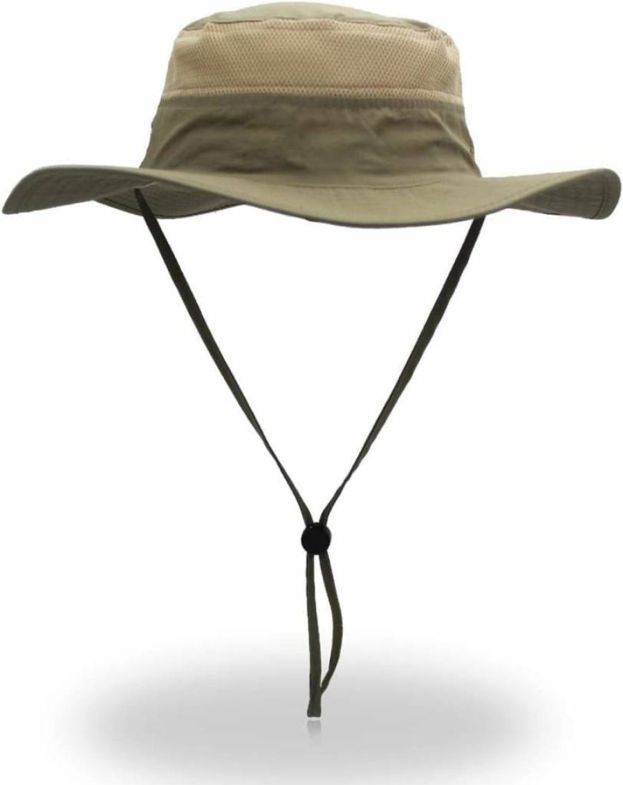EONPOW UPF50+ Sun Hat for Men & Women - Adjustable Windproof Bucket Hat with Mesh Ventilation for Fishing, Beach, Outdoor Activities (56-61cm)