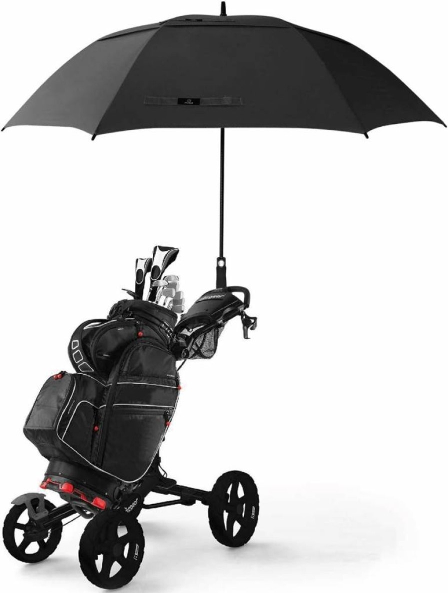 Prospo 62 Inch Automatic Open Golf Umbrella - Windproof, Waterproof, Double Canopy Design for Sun and Rain Protection (Sky Blue)