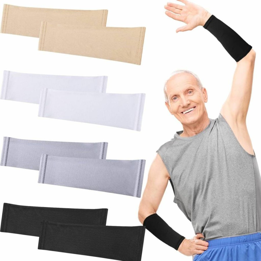 Eurzom 4-Pair Breathable Forearm Sleeves for Gardening, Sports & Work - 9" Arm Protectors for Men & Women