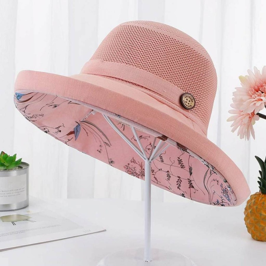 MIFULGOO Women's UPF 50+ Sun Hat Wide Brim Packable Beach Hat with Chin Strap Summer UV Protection Mesh Breathable Travel Hat