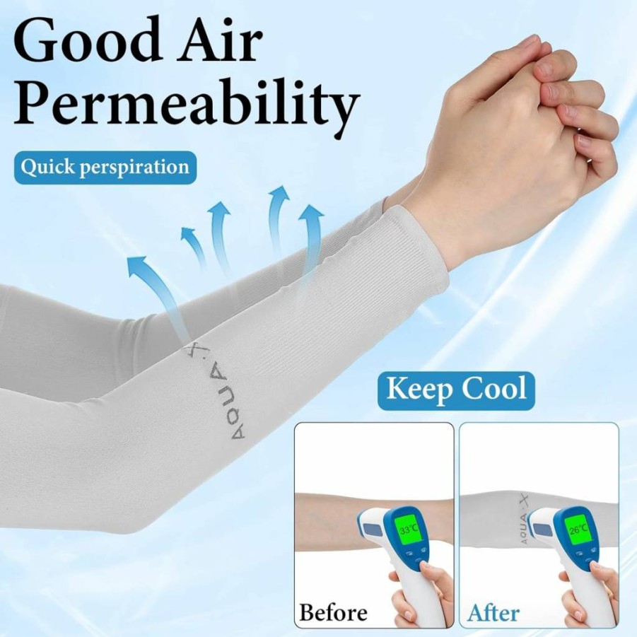 Lnngub 4 Pairs UV Protection Arm Sleeves for Men & Women, Cooling Sun Sleeves for Golf, Outdoor Sports, and Sun Protection