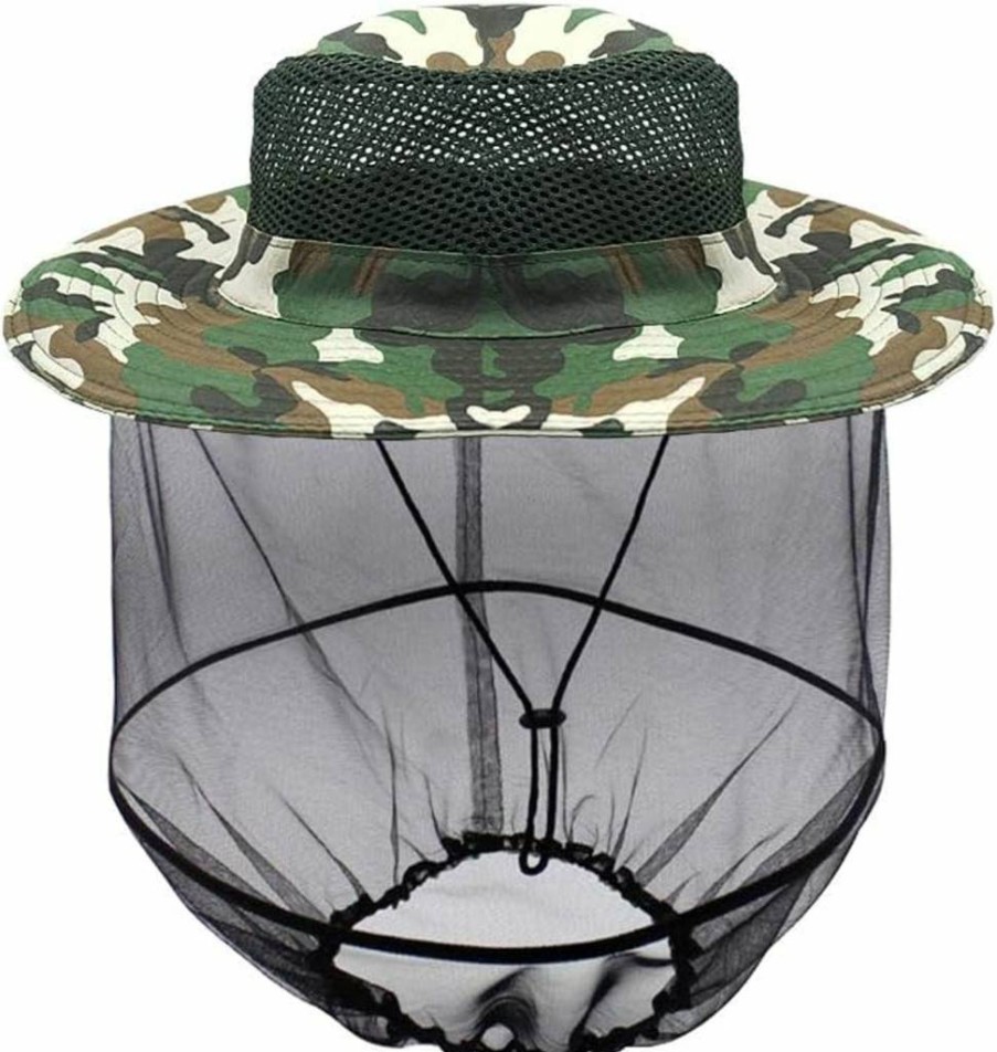 Luwint UV Protection Head Net Hat for Gardening, Fishing, Camping, Hiking, and Beekeeping - Lightweight Sun Hat with Insect Mesh