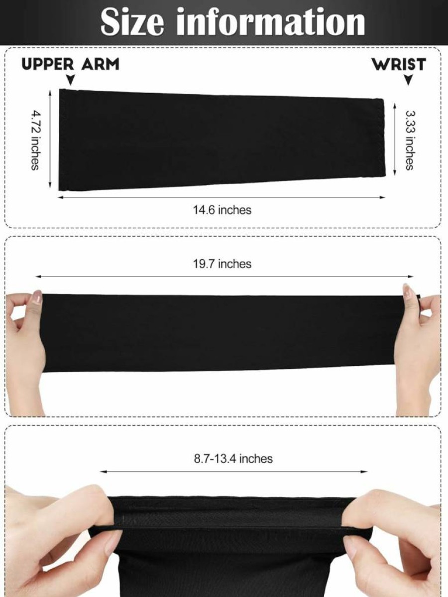 Bememo 16 Pairs UV Protection Cooling Arm Sleeves for Men & Women - Breathable Knitted Ice Silk Tattoo Cover Sleeves (Multicolor)