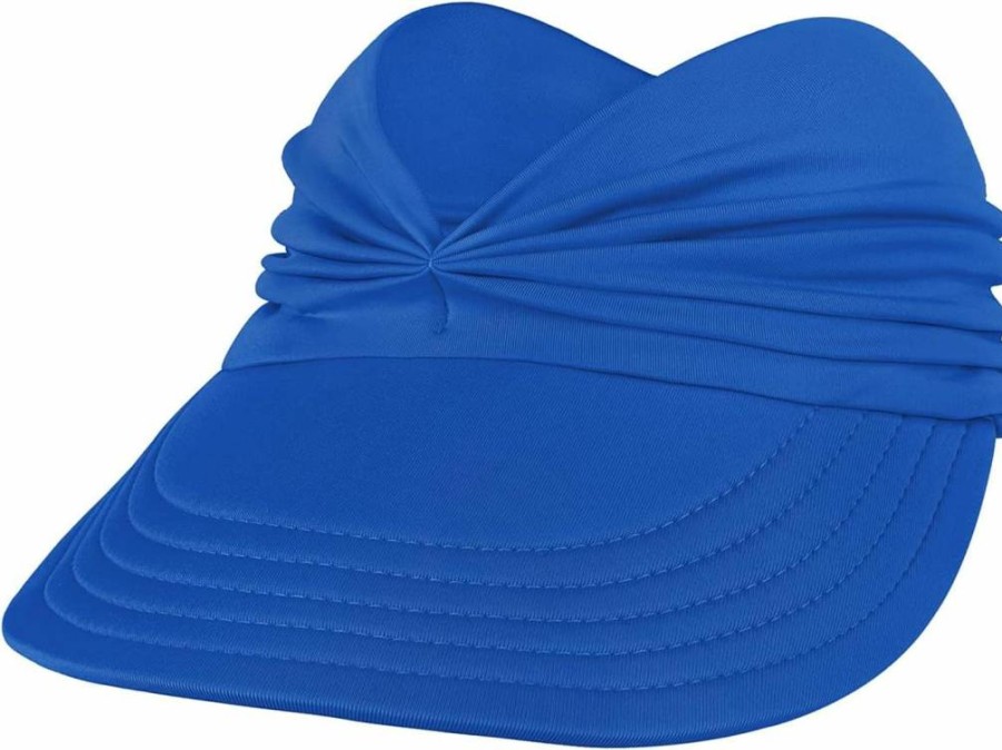 American Trends Women's UV Protection Wide Brim Sun Hat with Ponytail Hole - Summer Outdoor UPF 50+ Beach Visor Cap
